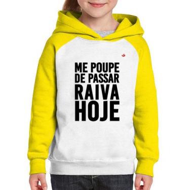 Imagem de Moletom Infantil Me poupe de passar raiva hoje - Foca na Moda, Branco,