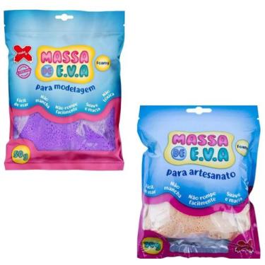 Imagem de Massa De Eva Para Modelar 2 Unidades Make+ Pacote 50g Top - MAK+