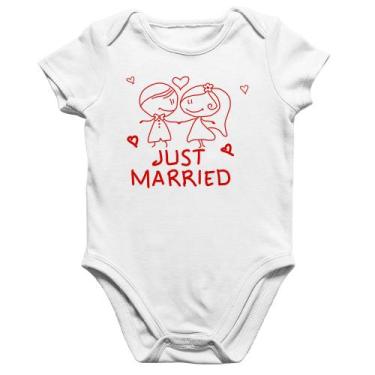 Imagem de Body Bebê Algodão Just Married - Foca na Moda, Branco, M