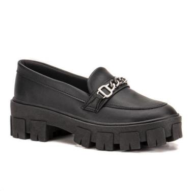 Imagem de Mocassim Tratorado Hfast Shoes Com Corrente Metálica, Preto, 36