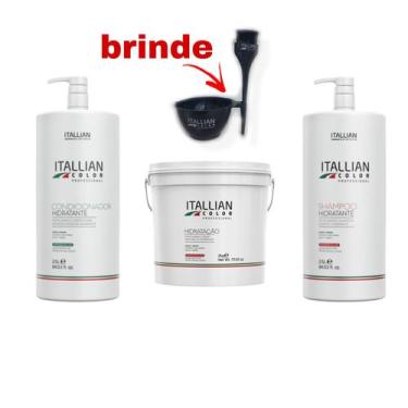Imagem de Kit Itallian Hidratante Shampoo 2,5L + Condicionador 2,5L + Máscara Hi