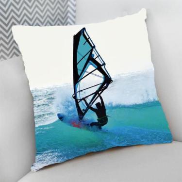 Imagem de Almofada Decorativa Cheia c/ Zíper 25x25 cm Náutico Oceania Praia Mar 