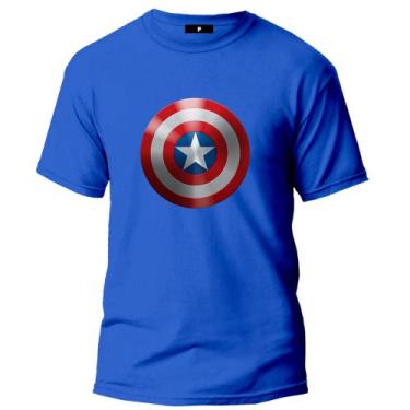 Imagem de Blusa Camiseta Capitão América Lançamento Exclusivo - Vinis Store, Azu