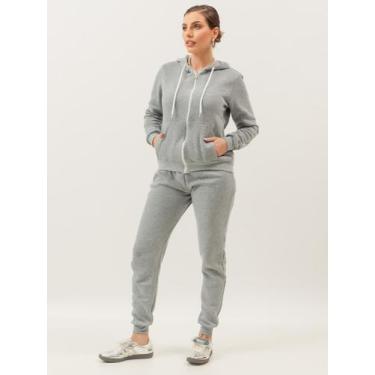 Imagem de Conjunto de moletom Blusa Calça Agasalho Touca Abrigo de Frio - Gisele