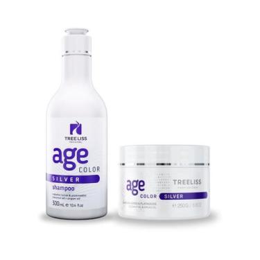 Imagem de Kit Matizador Age Color Silver Shampoo 300ml e Máscara 250g - Treeliss