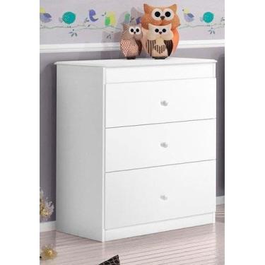 Imagem de Cômoda / Bancada CAT Infantil 3 Gavetas Cor Branco Ultimas Unidades - 