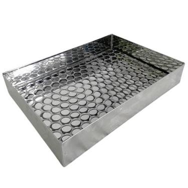 Imagem de Escorredor De Óleo Fritura Pequena Industrial Inox 35cm x 25cm Resiste
