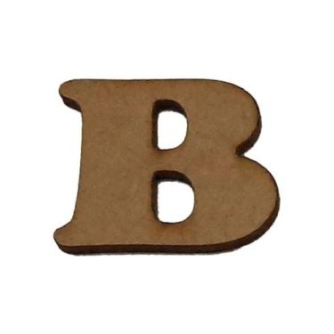 Imagem de Kit 10 Letras B Mdf 3mm por 2,5cm de Altura Laser Mdf Madeira - ATACAD