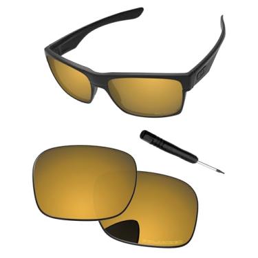 Imagem de PapaViva Lentes de substituição e chave de fenda para óculos de sol Oakley TwoFace OO9189, Bronze, dourado, TwoFace