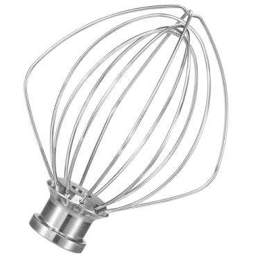 Imagem de K45WW Acessório de chicote de fio de aço inoxidável para lava-louças, batedor de 6 fios serve para batedeira de cabeça inclinada KitchenAid, pode ser lavada na lava-louças
