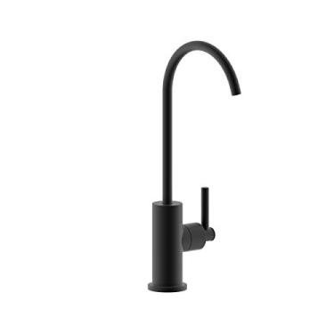 Imagem de Derengge Torneira de filtro de água potável de alça única, torneira de cozinha preto fosco, torneira de água potável, DFF-3168-MT