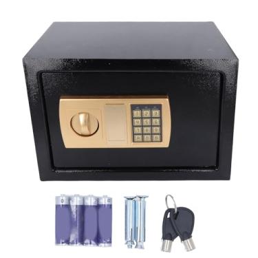 Imagem de Cofre de Segurança Com Teclado Eletrônico Com Chave, Teclado de Segurança Eletrônico Digital, Caixa de Dinheiro de Construção Em Aço, Cofre de Segurança Digital para Viagens Em