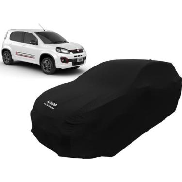 Imagem de Capa De Tecido Automotiva Novo Fiat Uno - Mz, Preta