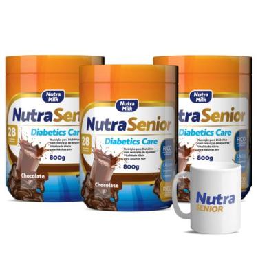 Imagem de kit 3 Nutra Senior Adulto 50 Diabetics Care 800g e Caneca Exclusiva - 