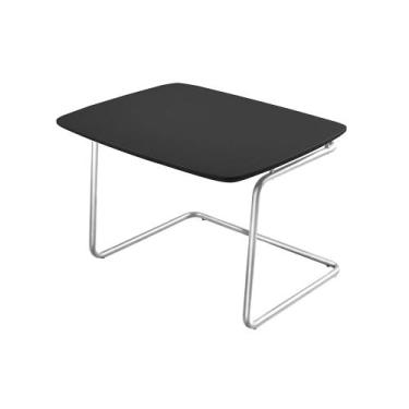 Imagem de Mesa de Centro Kairos Base Cromada 54x43cm LarFlex, Preto