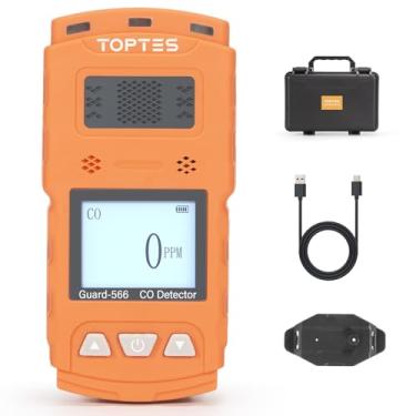 Imagem de TopTes Detector portátil de monóxido de carbono Guard-566, detector de CO recarregável com clipe traseiro, alarmes de vibração, visuais e audíveis, espera longa de 168h, limites de alarme ajustáveis