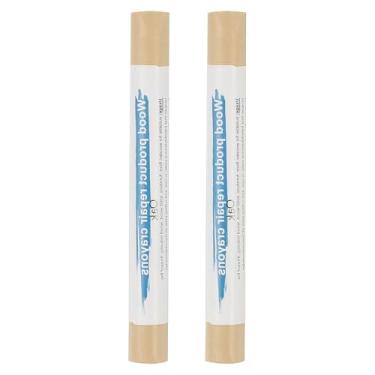 Imagem de PATIKIL Giz de cera para reparo de móveis, 2 peças de bastões de enchimento de madeira de cera de cera para arranhões Mesas de madeira para furos de piso de madeira, carvalho