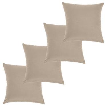 Imagem de Kit 4 Capas De Almofadas Decorativas Suede 45x45 Com Ziper - Viver Bem