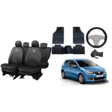 Imagem de Conjunto de Capas para Sandero 16-24 + Tapetes + Capa de Volante - aer