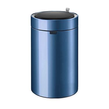 Imagem de Lixeira de cozinha 9L / 12L tipo sensor automático inteligente lata de lixo doméstico com tampa cesto de lixo de aço inoxidável sala de estar cozinha banheiro cesto de lixo (azul, 9L)
