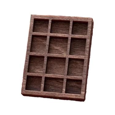 Imagem de Kokiya Bandeja de jóias de prateleira de bugigangas em miniatura Smooth Smooth, Multi Compartamentos, Decoração em casa, Mini Jóias portáteis de Wood Jóias, a