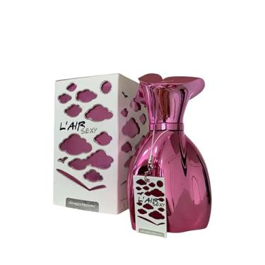 Imagem de L'Air Sexy Perfume Feminino, Frasco Rosa Metálico, Design de Nuvens
