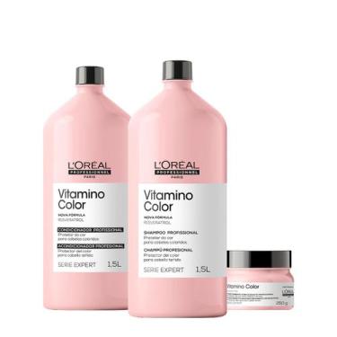 Imagem de Kit L'Oréal Professionnel Vitamino Color Salon Máscara 250 (3 produtos