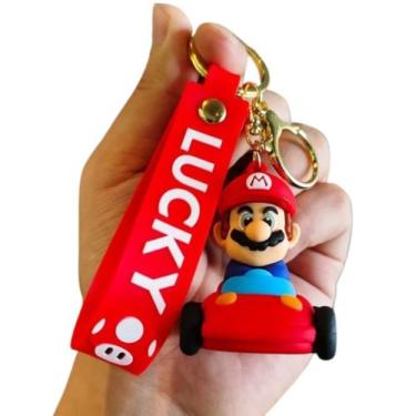 Imagem de Super Mario Kart Chaveiro Coleção Personagem Chave Carro Bolsa - Peanu