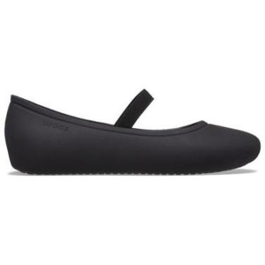 Imagem de Sapatilha crocs brooklyn flat k black-Feminino