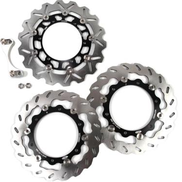 Imagem de Rotores de disco de freio dianteiros e traseiros flutuantes para Yamaha XP T-max 500 2008-2011, acessórios de substituição de motocicleta pretos