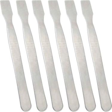 Imagem de WHYHKJ 6 peças 12,2 x 1,1 cm prata aço inoxidável cabeça chata metal barra de cabra profissional ferramenta de reparo de furo aberto ferramenta de reparo tablet celular ferramenta de desmontagem de