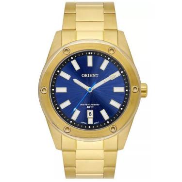 Imagem de Relógio Masculino Orient Dourado  MGSS1265 D1KX Mostrador Azul