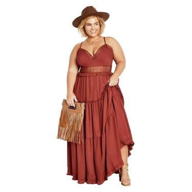 Imagem de City Chic Women's Apparel Maxi Aura feminina Citychic Plus Size, Canela, 54