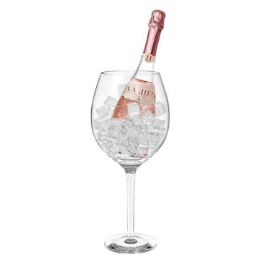 Imagem de Sihanoukville Copo de vinho gigante soprado à mão de 3061.7 g que comporta uma garrafa inteira de vinho, taça extragrande de champanhe caneca de cerveja, presente de aniversário novidade (3200 ml)