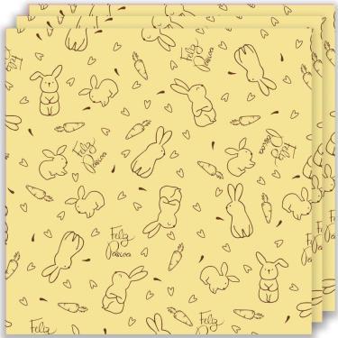 Imagem de Embalagem Para Ovo De Páscoa Coelho Amarelo 69cm X 89cm - 3 Un