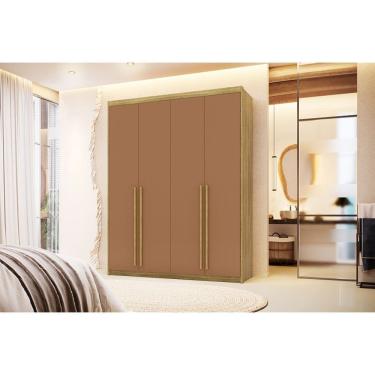 Imagem de Guarda Roupa Dubai 4 Portas Nature/Camarim - Vila Rica Móveis