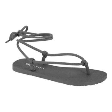 Imagem de Sandália Chinelo Beira Rio Cadarço de Amarrar Feminino Preto
