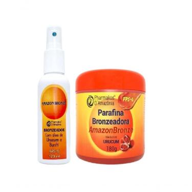 Imagem de Kit Bronze Parafina Bronzeadora 180g E Oleo Bronzeador 120ml