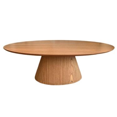 Imagem de Mesa De Centro Cone Oval 110X60cm Tampo Freijó Marrom