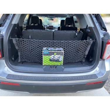Imagem de Rede de carga de malha estilo envelope de porta-malas para Ford Explorer 2020-2022 - Acessórios para carro - Organizador e armazenamento premium de porta-malas - Rede de carga para SUV - Organizador de porta-malas para Ford Explorer