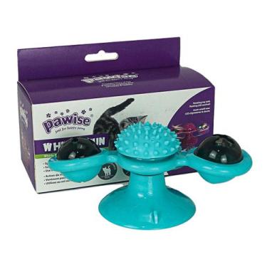 Imagem de Brinquedo para Gato Pawise Whirly Fun Azul  Interativo, Giratório e Es