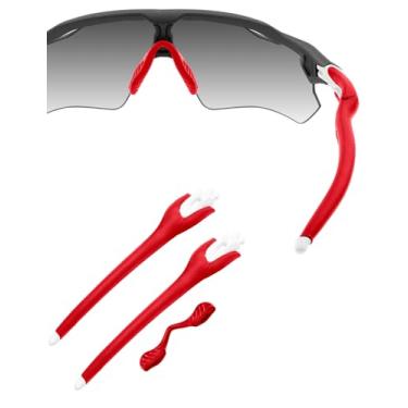 Imagem de HILEEN Óculos de sol brancos de substituição para óculos de sol Oakley Radar EV Path Pitch Advancer - Vermelho
