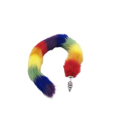 Imagem de Plug anal 3 cm com rabo colorido 76 cm - Lovetoys