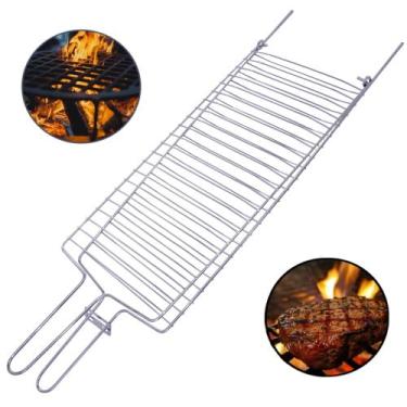 Imagem de Grelha Dupla Reta Grande Churrasco Peixe Frango Linguiça - Condor