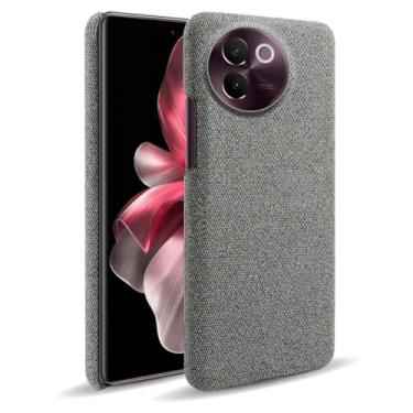 Imagem de Capa para vivo V30E 5G,Capa desenhada em lona,Case Protetora Ultrafina com Empunhadura Macia,Design em Tecido Antichoque e Antiarranhões-Gray