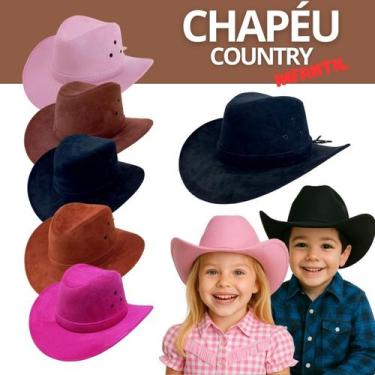 Imagem de Chapéu Infantil Country Festa Junina Rodeio Menino Menina Cowboy Peão 