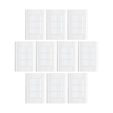 Imagem de Interruptor Triplo C/ Placa 4x2 Fame Modulare - Kit 10 Un, Branco