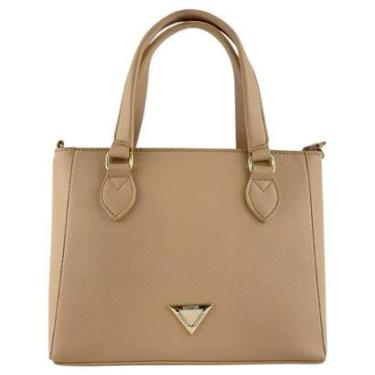 Imagem de Bolsa Rafitthy Feminina Transversal Média Bege-Feminino