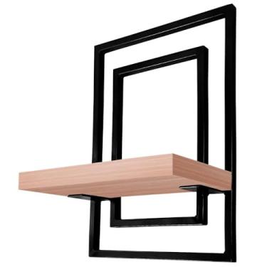 Imagem de Prateleira Quadro Nicho de Parede Decorativo Torun - preto/jade