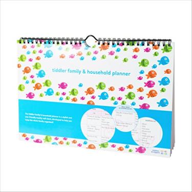 Imagem de Agenda familiar e doméstica tiddler | Calendário organizador/planejador familiar semanal sem data | Layout inteligente em tamanho A4 (29,7 cm x 21 cm) | Espaço para 6 pessoas e planejamento de 1 ano |